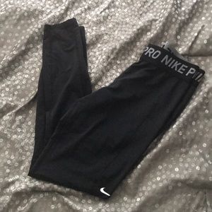 Nike Pro leggings, black, size Medium.